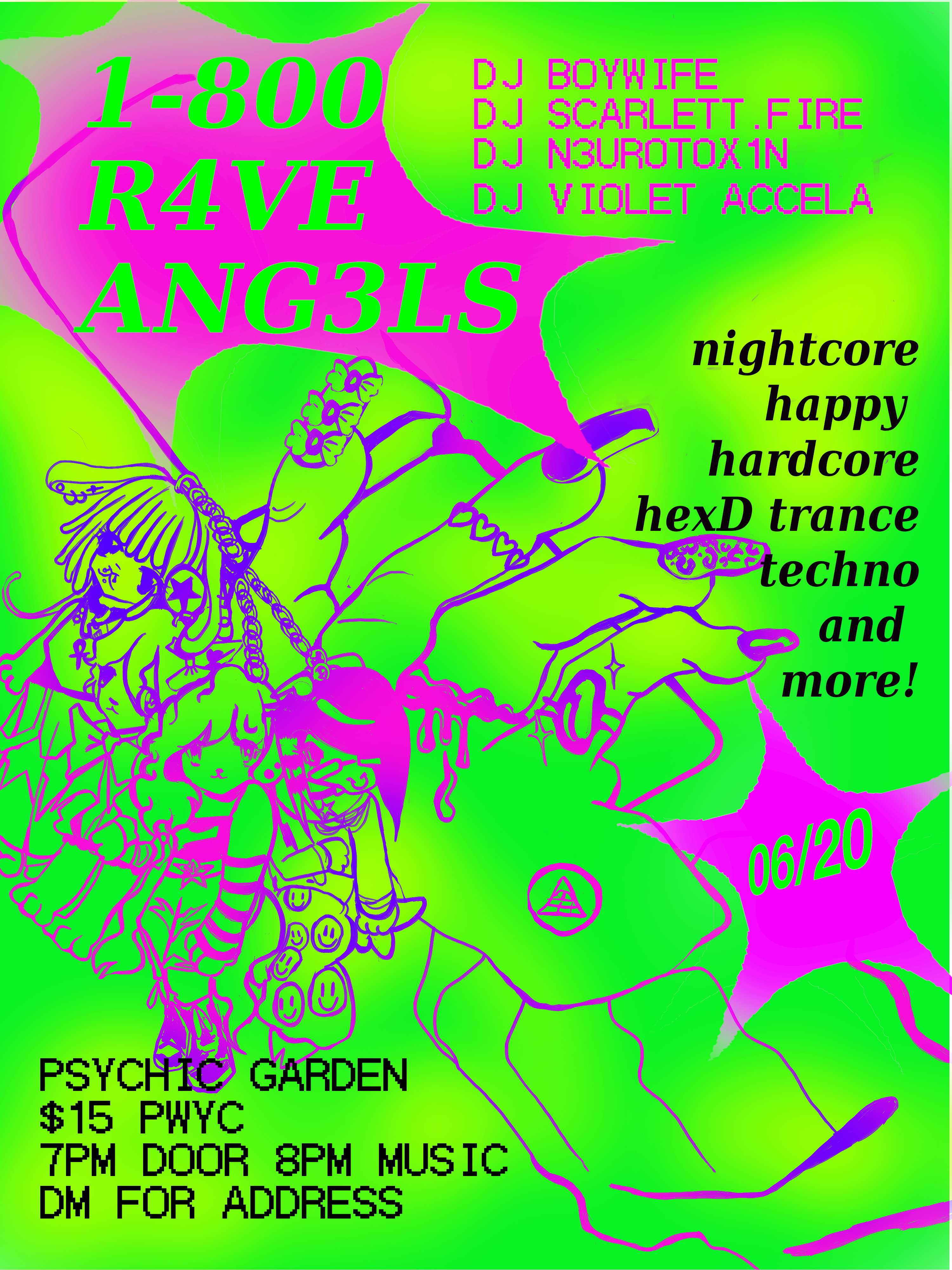  R4v3 4ngels shov poster